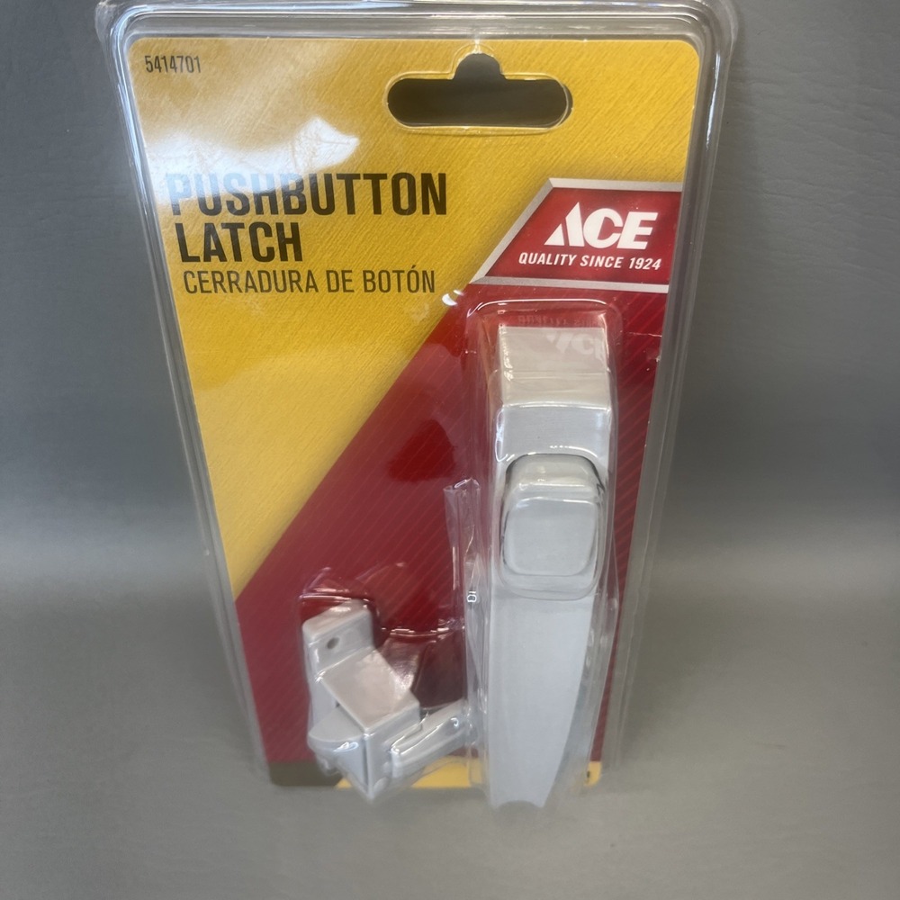ACE 5414701 PushButton Latch, Aluminum, Fits 3/4" - 1-1/4" Doors Storm Door Latc